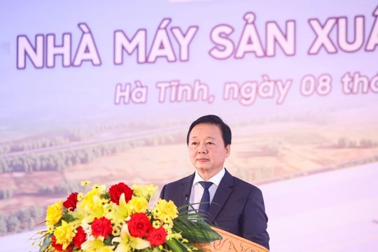 Phó Thủ tướng Trần Hồng Hà dự lễ khởi động Dự án nhà máy ô tô điện VinFast tại Hà Tĩnh