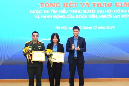 Tổng kết và trao giải cuộc thi tìm hiểu Nghị quyết Đại hội Công đoàn