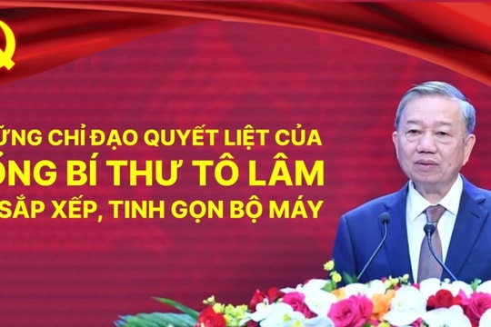 Những chỉ đạo quyết liệt của Tổng Bí thư Tô Lâm về sắp xếp, tinh gọn bộ máy 