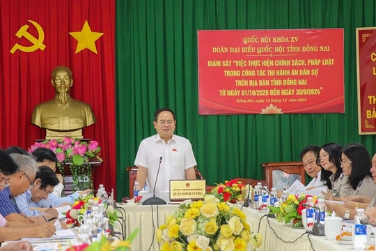 Đoàn ĐBQH Đồng Nai giám sát việc thực hiện chính sách, pháp luật trong thi hành án dân sự 