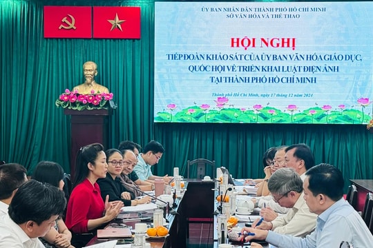 Đoàn khảo sát của Thường trực Ủy ban Văn hóa, Giáo dục làm việc với Sở Văn hoá và Thể thao TP. Hồ Chí Minh