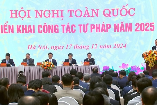 Bộ Tư pháp tổ chức Hội nghị toàn quốc về Triển khai công tác tư pháp năm 2025