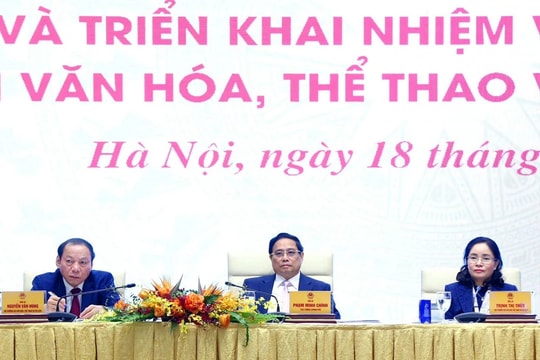 Thủ tướng Phạm Minh Chính dự hội nghị tổng kết năm 2024 của ngành văn hóa, thể thao và du lịch