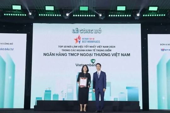 Vietcombank dẫn đầu danh sách bình chọn nhà tuyển dụng được ưa thích và nơi làm việc tốt nhất năm 2024 