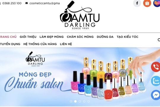 Nhiều sản phẩm sơn móng tay nhãn hiệu Cẩm Tú Darling có chứa chất cấm