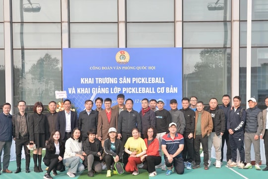 Công đoàn Văn phòng Quốc hội khai trương khu luyện tập thể thao