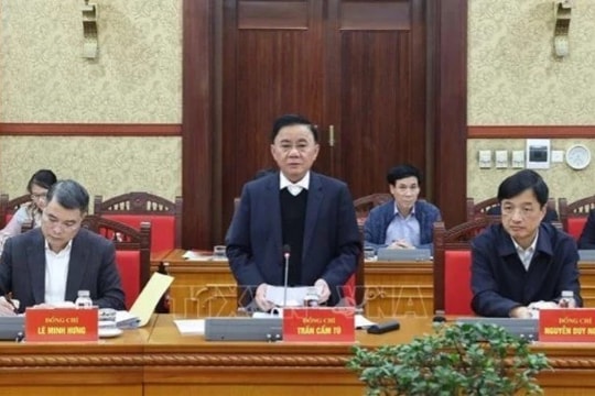 Thường trực Ban Bí thư Trần Cẩm Tú làm việc với các cơ quan, Ban Đảng về tổng kết Nghị quyết số 18-NQ/TW