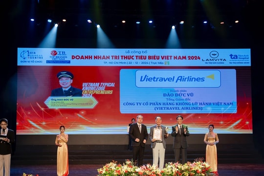 Vietravel Airlines được vinh danh tại lễ công bố thương hiệu hàng đầu Việt Nam 2024