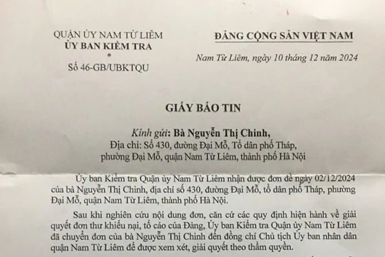 Hà Nội: Nhiều cơ quan chức năng chuyển đơn đề nghị giải quyết đơn tố cáo của công dân tại phường Đại Mỗ