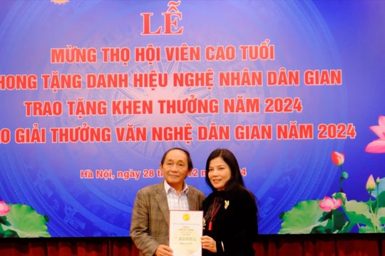 Giải thưởng Văn nghệ dân gian 2024: Nghiên cứu di sản văn hóa người Ca Dong được trao giải Nhất 