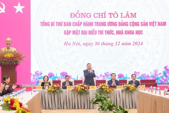Tổng Bí thư Tô Lâm gặp mặt đại biểu trí thức, nhà khoa học