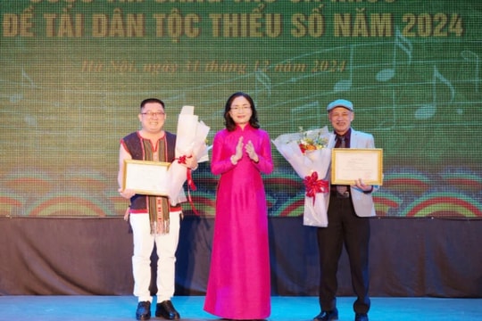Trao giải Cuộc thi sáng tác ca khúc đề tài dân tộc thiểu số năm 2024