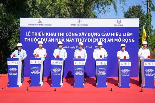 Khởi công cầu Hiếu Liêm thuộc Dự án Thủy điện Trị An mở rộng 