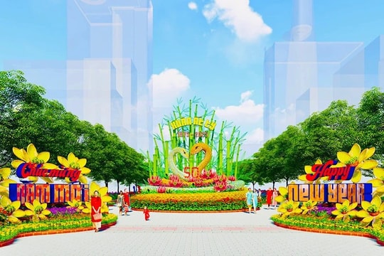 TP. Hồ Chí Minh: Đường hoa Nguyễn Huệ Tết Ất Tỵ quy tụ hơn 100.000 giỏ hoa, 90 linh vật rắn