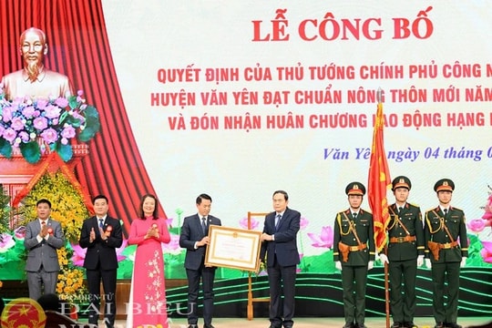 Chủ tịch Quốc hội Trần Thanh Mẫn dự Lễ công bố huyện Văn Yên, tỉnh Yên Bái đạt chuẩn nông thôn mới
