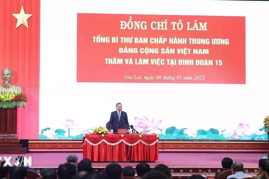 Tổng Bí thư Tô Lâm thăm cán bộ, chiến sỹ Quân đoàn 34 và Binh đoàn 15 ở Gia Lai