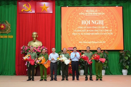 Công an tỉnh Bình Thuận hoàn thành xuất sắc nhiệm vụ, giữ vững an ninh trật tự 