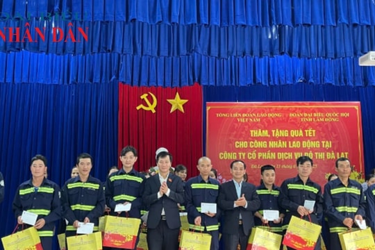 Đoàn công tác Ủy ban Xã hội của Quốc hội thăm, tặng quà tết tại Lâm Đồng 