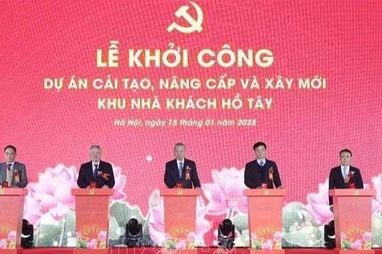 Tổng Bí thư Tô Lâm dự Lễ khởi công Dự án cải tạo, nâng cấp và xây mới khu Nhà khách Hồ Tây