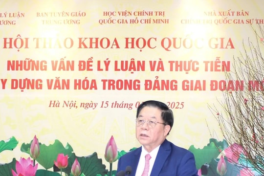 Hội thảo khoa học quốc gia những vấn đề lý luận và thực tiễn về xây dựng văn hóa trong Đảng trong giai đoạn mới