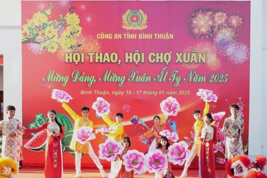 Công an tỉnh Bình Thuận tổ chức chợ xuân và nhiều hoạt động mừng Đảng, mừng Xuân Ất Tỵ 2025