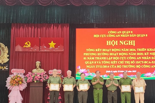 TP. Hồ Chí Minh: Hội Cựu Công an Nhân dân Quận 8 thực hiện nhiều hoạt động thiết thực