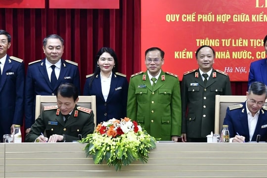 Ký kết quy chế phối hợp công tác giữa Kiểm toán Nhà nước và Bộ Công an