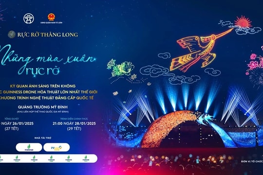 Hà Nội phá kỷ lục Guinness với màn trình diễn 2025 drone trong đêm giao thừa