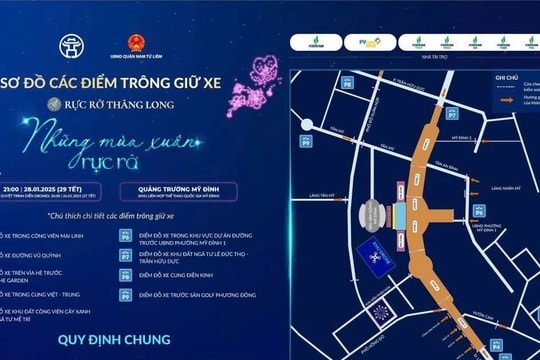 9 điểm trông giữ phương tiện tại Chương trình Rực rỡ Thăng Long 