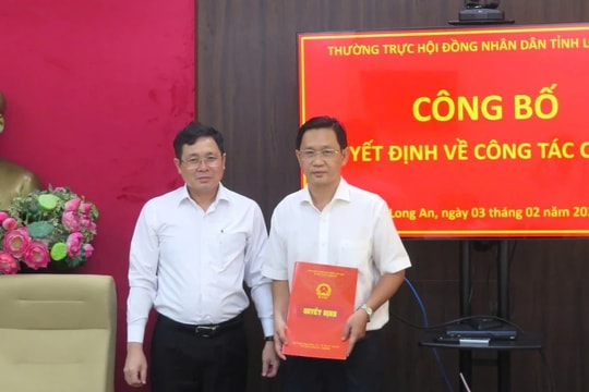 Bổ nhiệm ông Lê Huỳnh Phúc giữ chức Phó Chánh Văn phòng Đoàn ĐBQH và HĐND tỉnh Long An