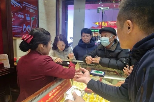 Giá vàng trong nước tiếp tục tăng trước ngày vía Thần tài