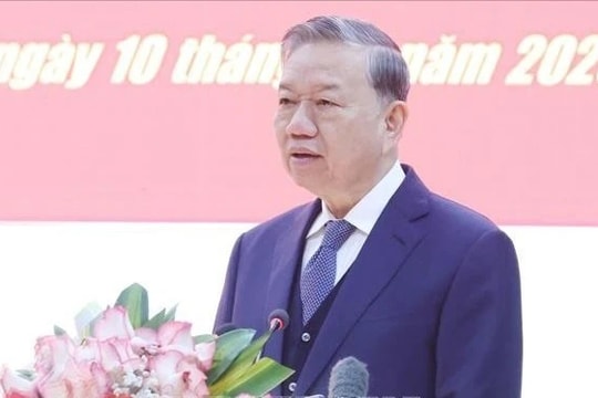 Tổng Bí thư Tô Lâm thăm và làm việc tại Lữ đoàn tên lửa 490 - Binh chủng Pháo binh