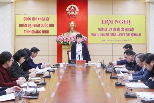 Đoàn ĐBQH tỉnh Quảng Ninh lấy ý kiến góp ý các dự thảo Luật trình Kỳ họp bất thường lần thứ 9