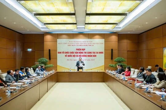 116 tác phẩm vào vòng chung khảo cuộc vận động thi sáng tác ca khúc về Quốc hội và HĐND