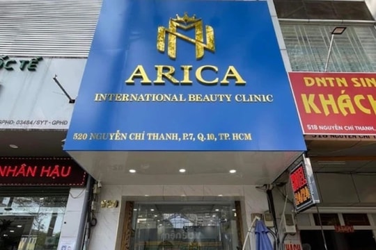 Đình chỉ hoạt động cơ sở thẩm mỹ Arica ID Clinic tại TP. Hồ Chí Minh