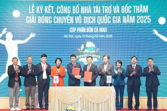 Phân bón Cà Mau - nhà tài trợ kim cương Giải bóng chuyền vô địch quốc gia 2025