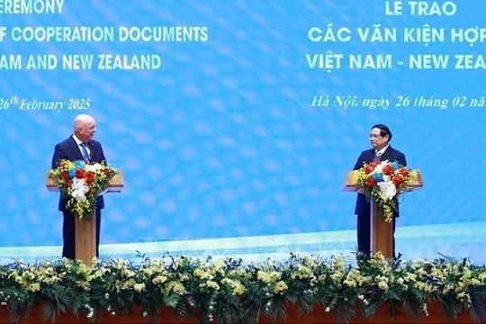 Thủ tướng Việt Nam và New Zealand họp báo chung: Hai nước nâng cấp quan hệ lên Đối tác Chiến lược Toàn diện