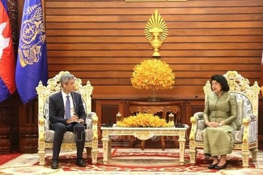 Chủ tịch Quốc hội Campuchia đánh giá cao sự phát triển vượt bậc của Việt Nam