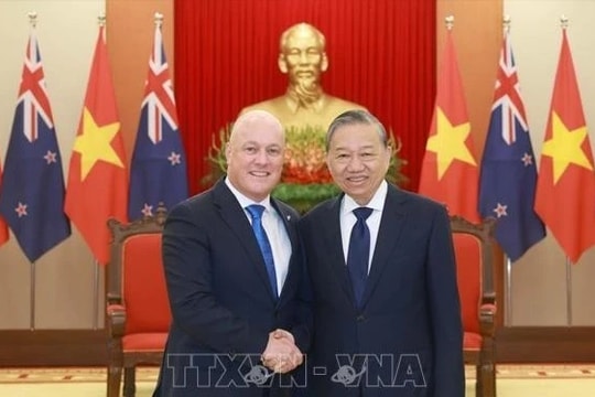 Tổng Bí thư Tô Lâm tiếp Thủ tướng New Zealand Christopher Luxon