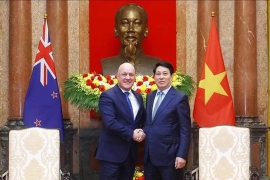 Chủ tịch nước Lương Cường tiếp Thủ tướng New Zealand