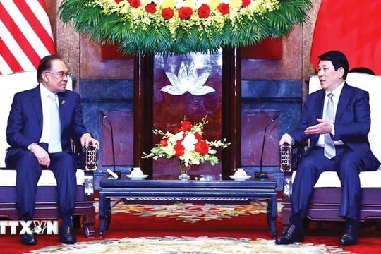 Chủ tịch nước Lương Cường tiếp Thủ tướng Malaysia