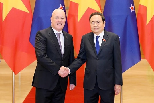 Chủ tịch Quốc hội Trần Thanh Mẫn hội kiến Thủ tướng New Zealand Christopher Luxon