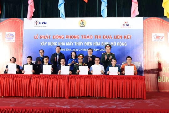 EVN phát động phong trào thi đua liên kết xây dựng Thủy điện Hòa Bình mở rộng