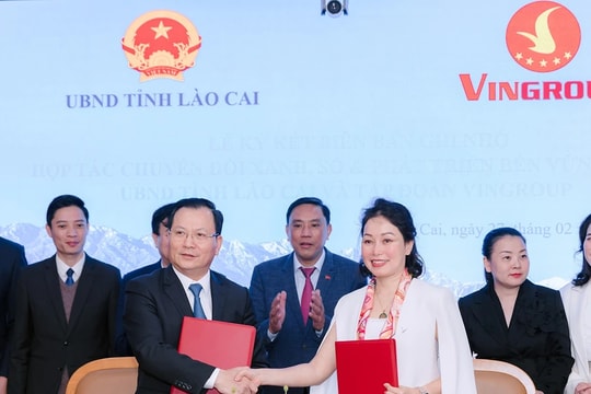 UBND tỉnh Lào Cai và Tập đoàn VinGroup ký kết thỏa thuận hợp tác toàn diện về chuyển đổi xanh