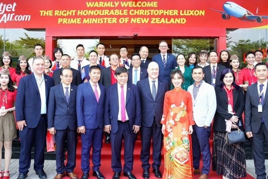 Thủ tướng New Zealand thăm Học viện Hàng không Vietjet