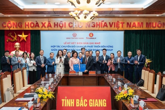 UBND tỉnh Bắc Giang và VinGroup ký kết hợp tác thúc đẩy chuyển đổi xanh, chuyển đổi số 