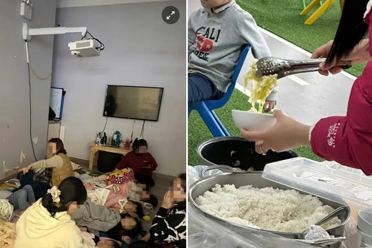 Hà Nội: Trường Mầm non quốc tế cho học sinh ngủ đất, thức ăn đựng trong túi nilon