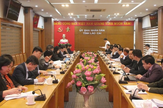 Đoàn khảo sát của Ủy ban Kinh tế và Tài chính làm việc với UBND tỉnh Lào Cai