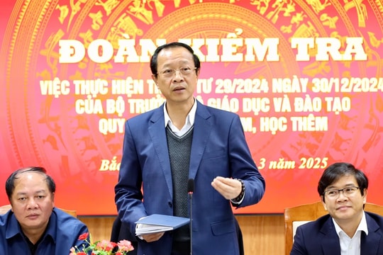 Bộ Giáo dục và Đào tạo kiểm tra thực hiện Thông tư 29 tại Hải Phòng và Bắc Giang