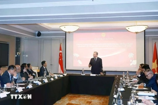 Tổng Bí thư Tô Lâm gặp mặt trí thức kiều bào tại Singapore